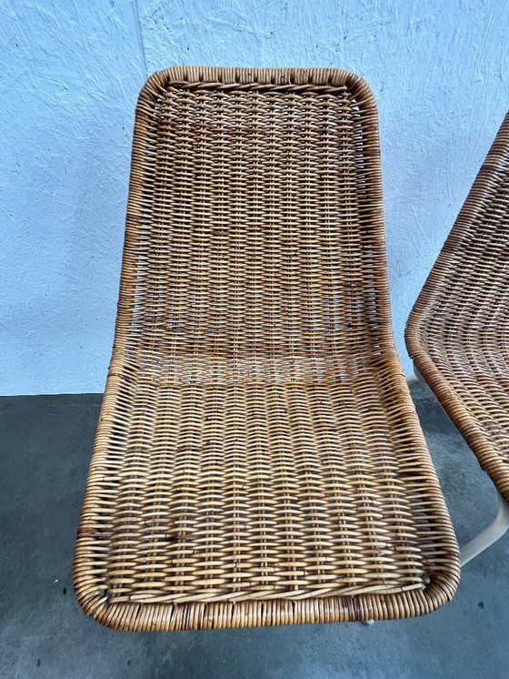 Image 1 of Tweetal vintage rotan stoelen, Dirk van Sliedregt, 1960's