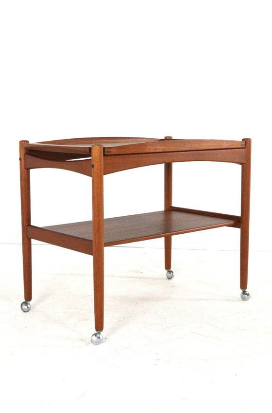Image 1 of Carrello Poul Hundevad con vassoio rimovibile, stile vintage danese.