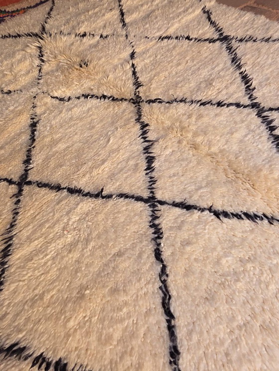 Image 1 of Tapis Shaggy Beni Ourain 195 x 155 cm