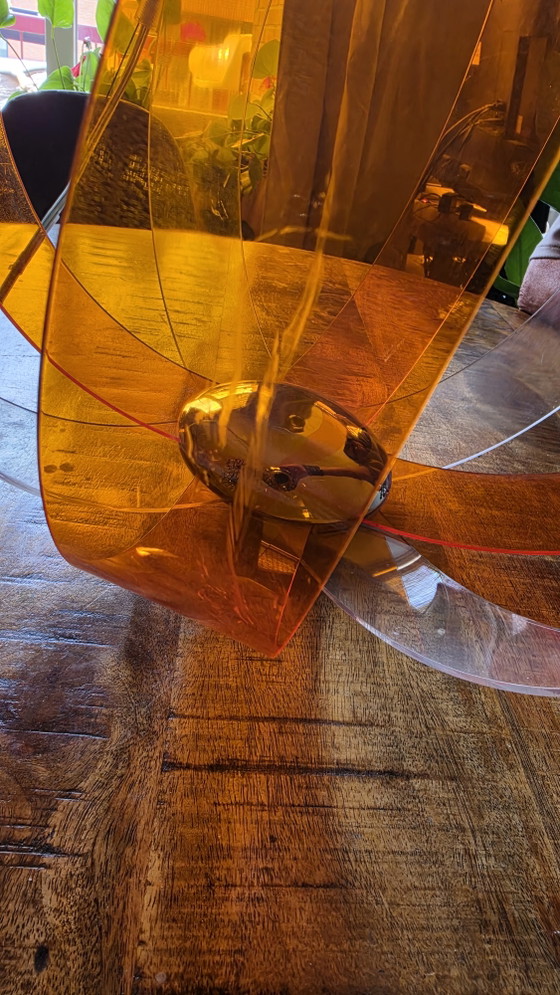 Image 1 of Lampada a sospensione vintage stile Space Age | Anni '70 | Plexiglas | Ø40 cm