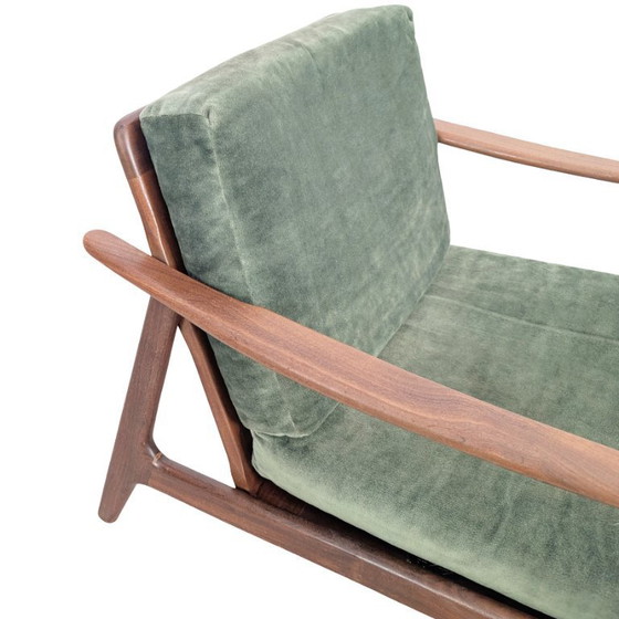 Image 1 of 2x Midcentury armchairs Vintage easy chair teak retro green Danish