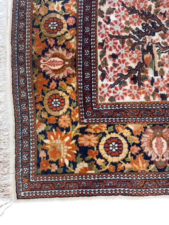 Image 1 of Alfombra persa de seda 135x200cm alfombra colgante