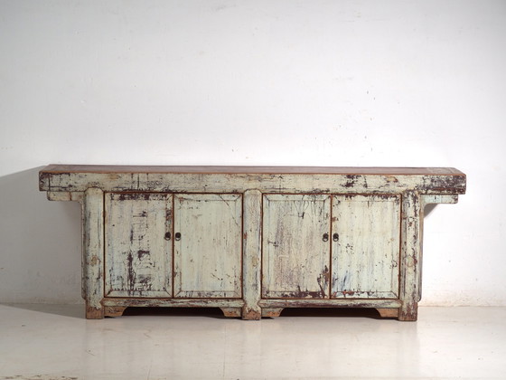 Antique lacquered altar sideboard in pine wood – China, circa 1900 – Brass (photo 21 of 40)