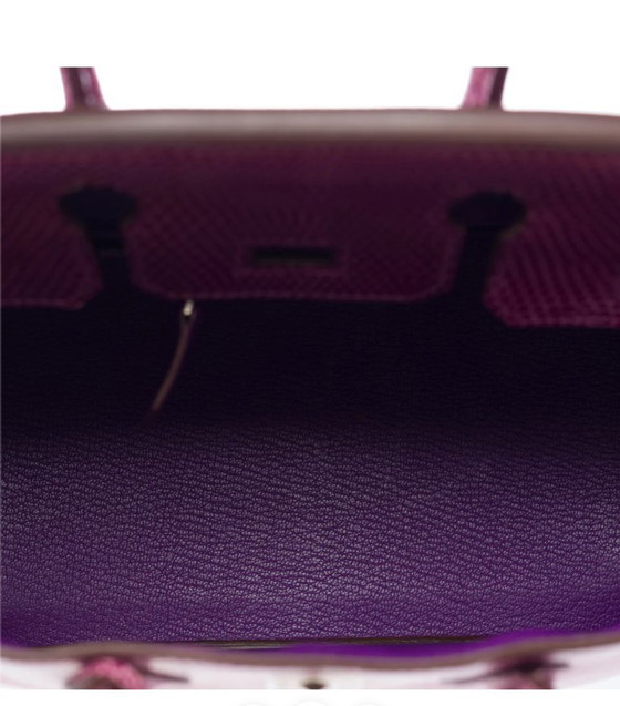 Image 1 of Sac HERMES Birkin 25 en Cuirs exotiques Violet - 103358
