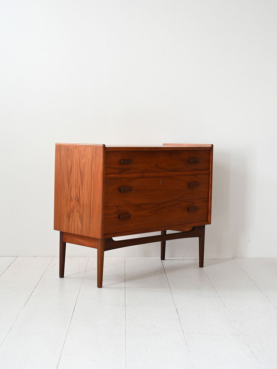 Image 1 of Scandinavian Secretaire with Hidden Mirror