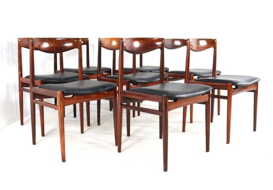 Image 1 of Set of 8 Rosewood Chairs Dining Chairs 'Vesterlund' Vintage