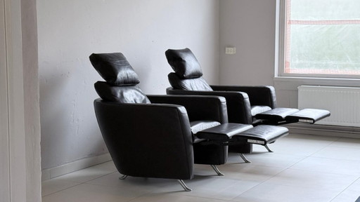 2 poltrone FSM Sesam – fauteuils, Leather, Metal