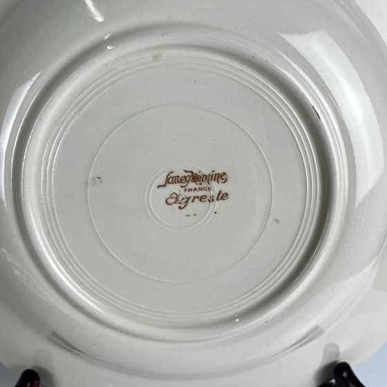 Set di 6 Piatti Fondi "Agreste" Sarreguemines, XX Secolo – Stoviglie, Ceramic (photo 5 of 8)