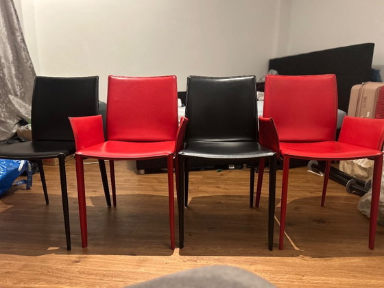 Image 1 of 4x Bontempi Linda red black set 