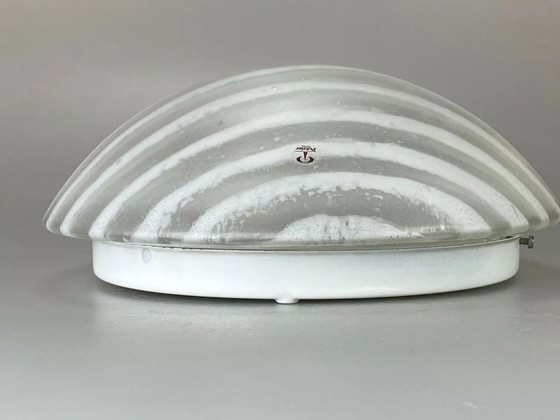 Image 1 of 70s Peill & Putzler Plafoniere ceiling lamp glass space design lamp 70s