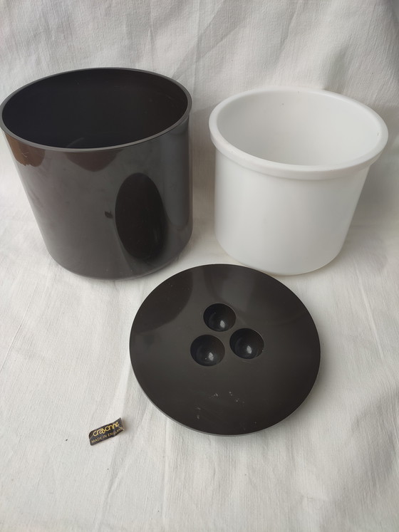 Image 1 of Space Age Crayonne ice bucket ice cubes Bar Brown Vintage UK made