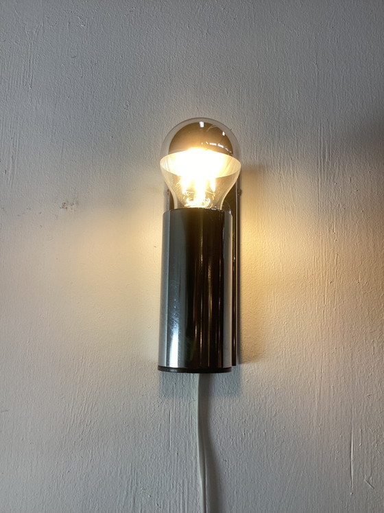 Image 1 of Vintage minimalist chrome wall lamp