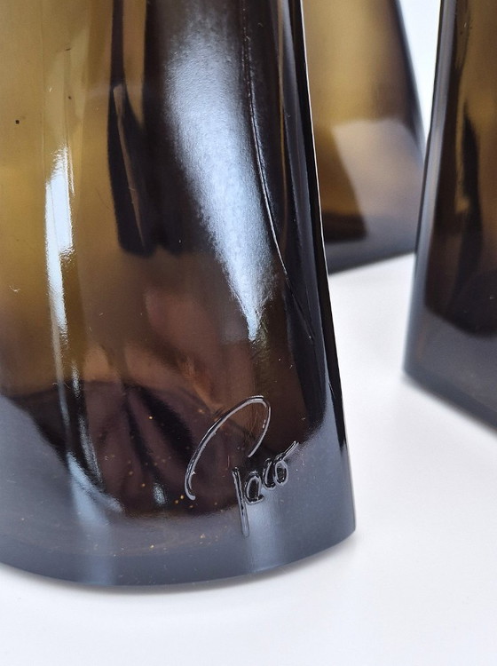 Image 1 of Vase sculptural en verre « Paco » rare de O. Frey & Co – Design moderne du milieu du siècle