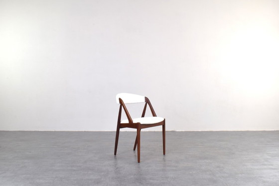Image 1 of Mid-Century Teak & Boucle Stoelen Model 31 van Kai Kristiansen voor Schou Andersen, jaren 60, set van 4
