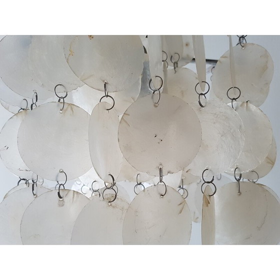 Image 1 of Chandelier vintage en nacre - années 1960