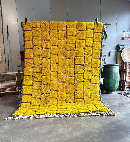 Tappeto marocchino in lana Mrirt 200x300 cm – Tappeto berbero in lana spessa fatto a mano