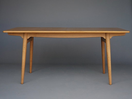 Table de salle à manger extensible en chêne Hans J. Wegner Modèle AT 310 par Andreas Tuck,1960s
