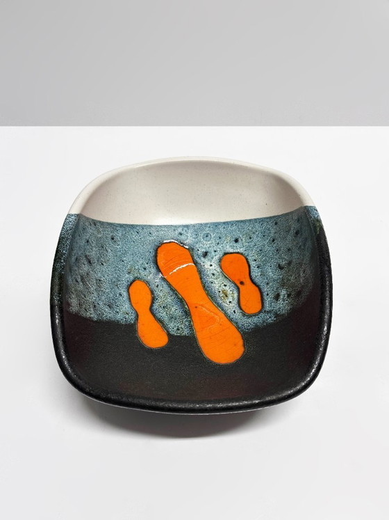 Image 1 of Raro set di tre ciotole in ceramica, Elchinger Atelier. Francia, 1950.