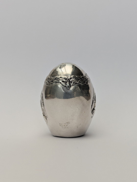 Image 1 of 2 œufs grecs orthodoxes argentés