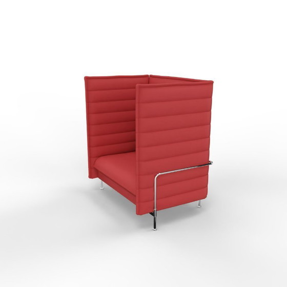 Image 1 of Sofá de dos plazas Vitra Alcove con respaldo alto, rojo.