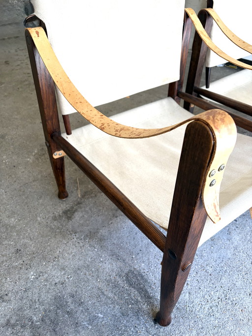 Set aus 2 Safari-Stühlen Kaare Klint für Carl Hansen 