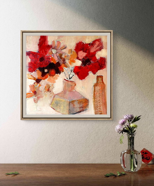 Abstract flowers in pot #2