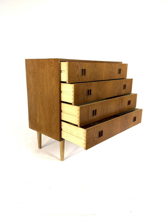 Image 1 of Vintage eikenhouten ladekast, Hjørnebo Møbelfabrik ‘60