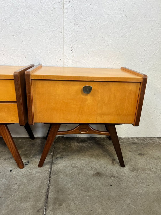 Image 1 of Set di comodini vintage, anni '50/'60, Paesi Bassi