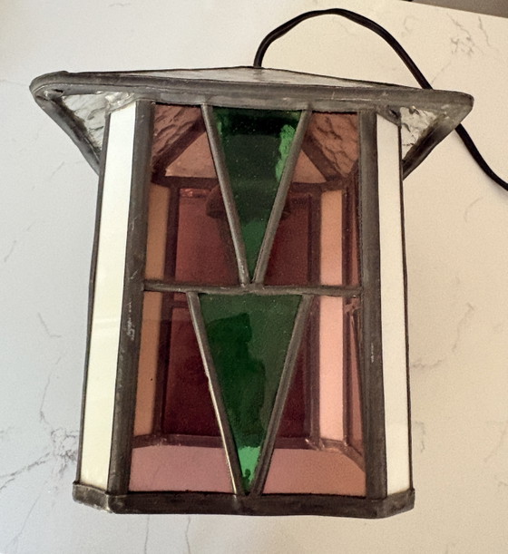 Lampada a sospensione vintage in stile Tiffany - Vetro colorato – Lampade a sospensione, Glass, Metal (photo 2 of 5)