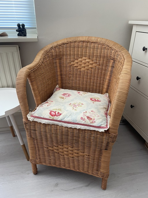 Rieten fauteuil