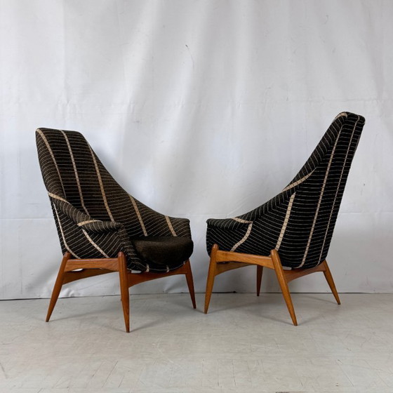Image 1 of Pair of Julia Gaubek High-Back Armchairs, 1960s