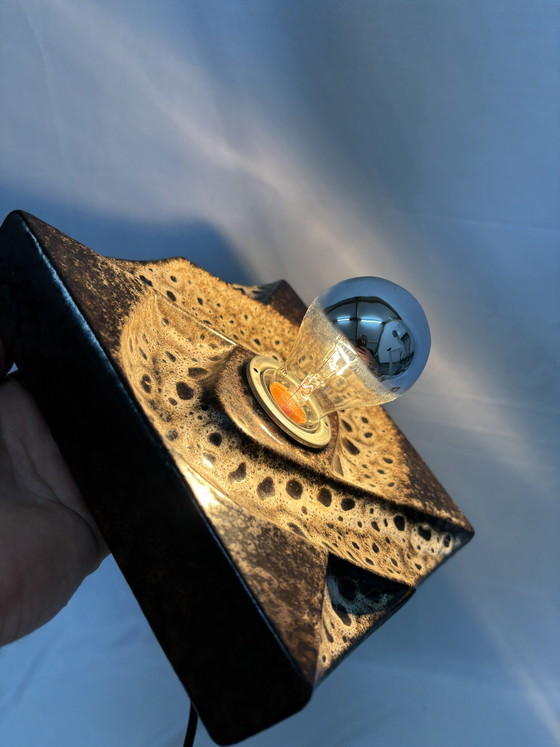Image 1 of Set vintage di lampade da parete in ceramica a lava grassa PAN Leuchten