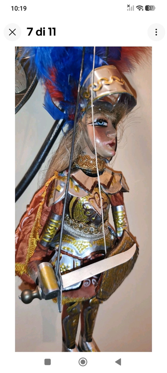 Antique Sicilian Pupo 40cm Hand Decorated. – Decorative Objects, Metal, Textile (photo 7 of 11)