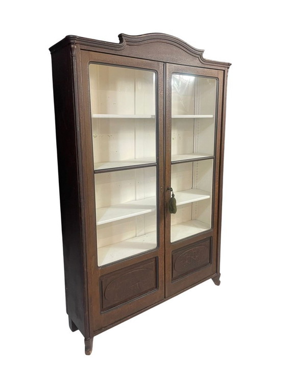 Image 1 of Historic Glass-Front Bookcase from Austria-Hungary, Late 19th–Early 20th C.