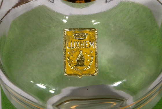 Carafe à liqueur vintage Luxhem, 1950, L9xH21cm – Verres et carafes, Glass, Gold (photo 4 of 7)