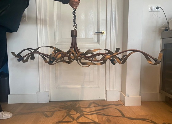 Image 1 of Jacco Maris Ruban plié oval pendant lamp made of curved steel