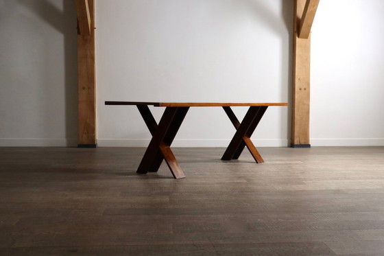 Image 1 of Mesa de comedor TL58 en nogal, diseñada por Marco Zanuso para Poggi, Italia, década de 1960.