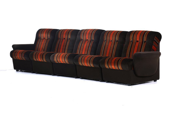 Image 1 of Vintage Tissu Canapé 70's | Mid Century Canapé Lounge Rétro 60's #07-38