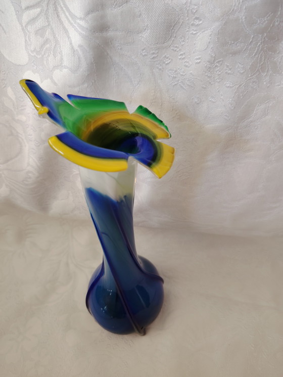 Image 1 of Murano glass dreamlike vase glass vase vintage
