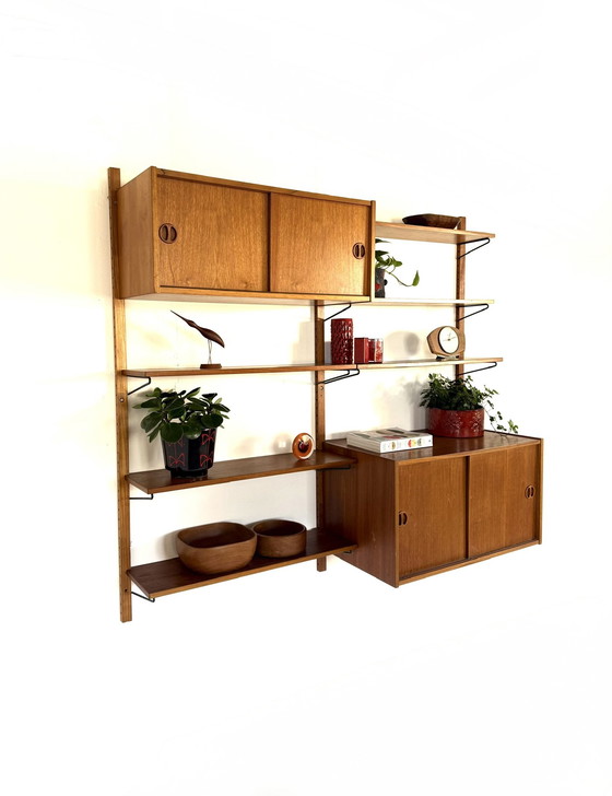 Image 1 of Vintage teakhouten wandsysteem, Kurt Østervig ‘60