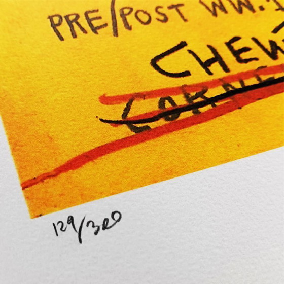 Image 1 of Lithographie en édition limitée de Jean-Michel Basquiat, numérotée au crayon.