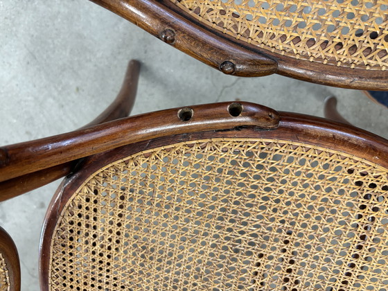 Image 1 of 6 stuks Antieke Thonet Stoelen