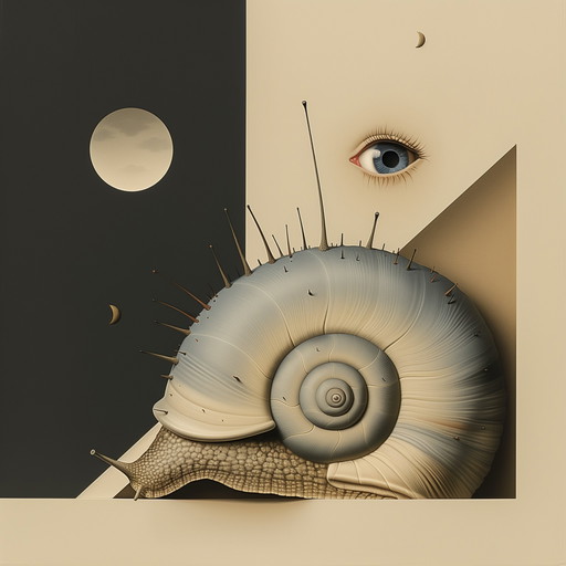 Unique edition. High-quality giclée print. Monsieur Escargot and the Lunar Conspiracy