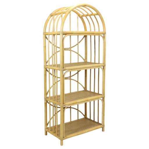 Rattan Rack Bookcase Boho Style