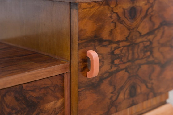 Art-déco-Lowboard aus kaukasischem Nussbaum, restauriert, Sideboard, Holz, Braun, Art Deco (Foto 10 von 10)