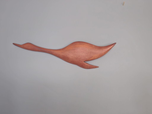 Vintage Teak Wall Bird Wall Decoration