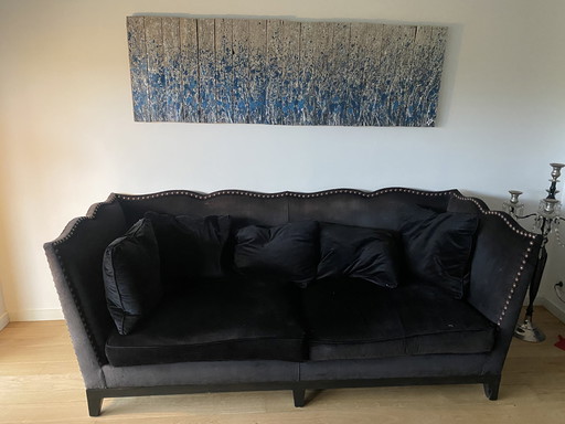 Black Velvet Castle Bench