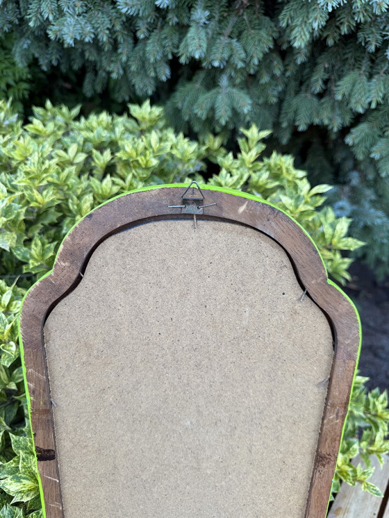 Image 1 of Vintage Mirror with Green Frame