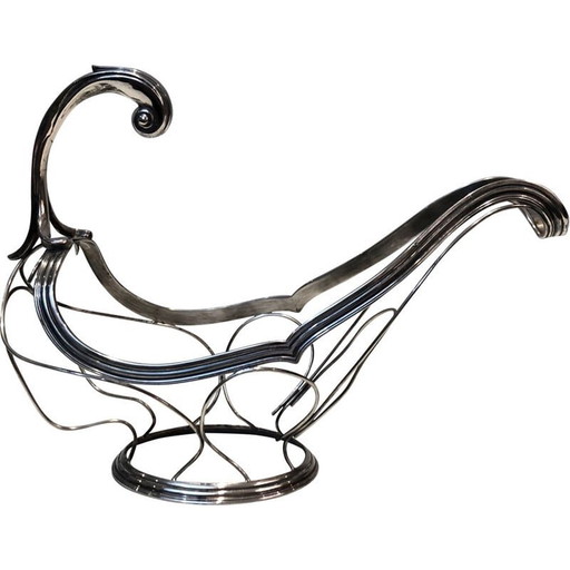 Vintage silver plated bottle holder, France 1930