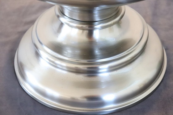 Image 1 of Large Table Lamp in Satin-Chrome Steel by Goffredo Reggiani, Italy 1970s